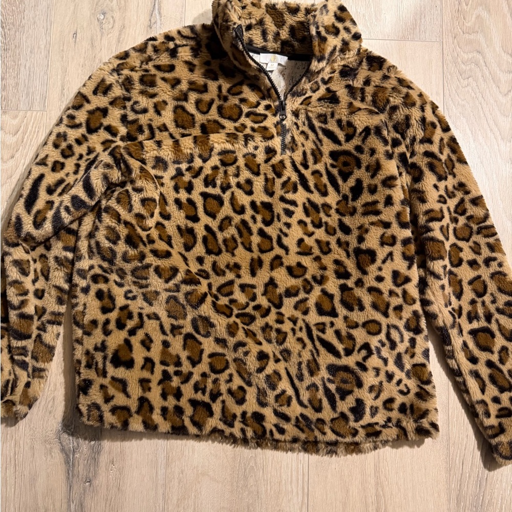 Leopard Print Fluffy Jacket - Picture 2 of 4